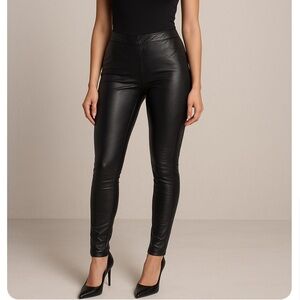 Sleek Black Skinny Leather Pants